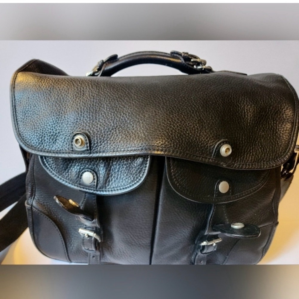 Vintage MULHOLLAND Black Leather Briefcase THE CHALICE 2007 - Picture 5 of 16